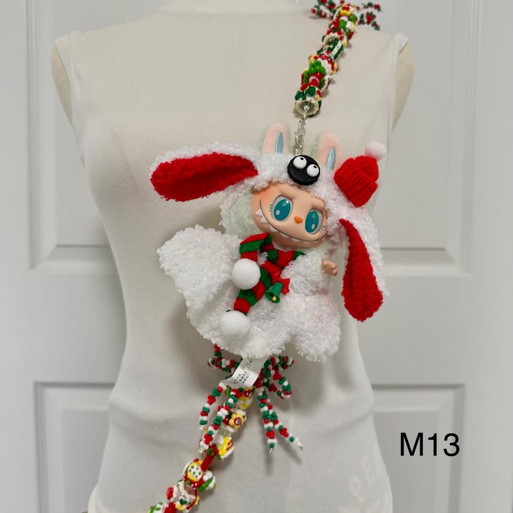Handmade Crossbody Phone Strap with Figure Toy adjustable for Phone Lanyard,Bag